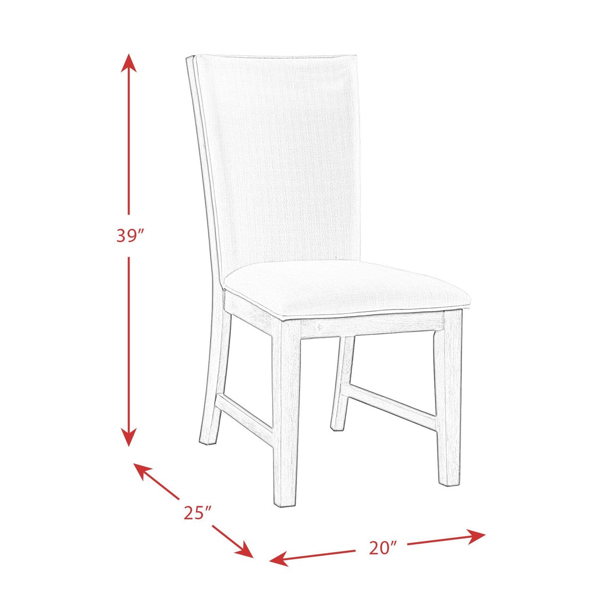 Elements International Grady DGD100FSC Upholstered Side Chair IMAGE 13