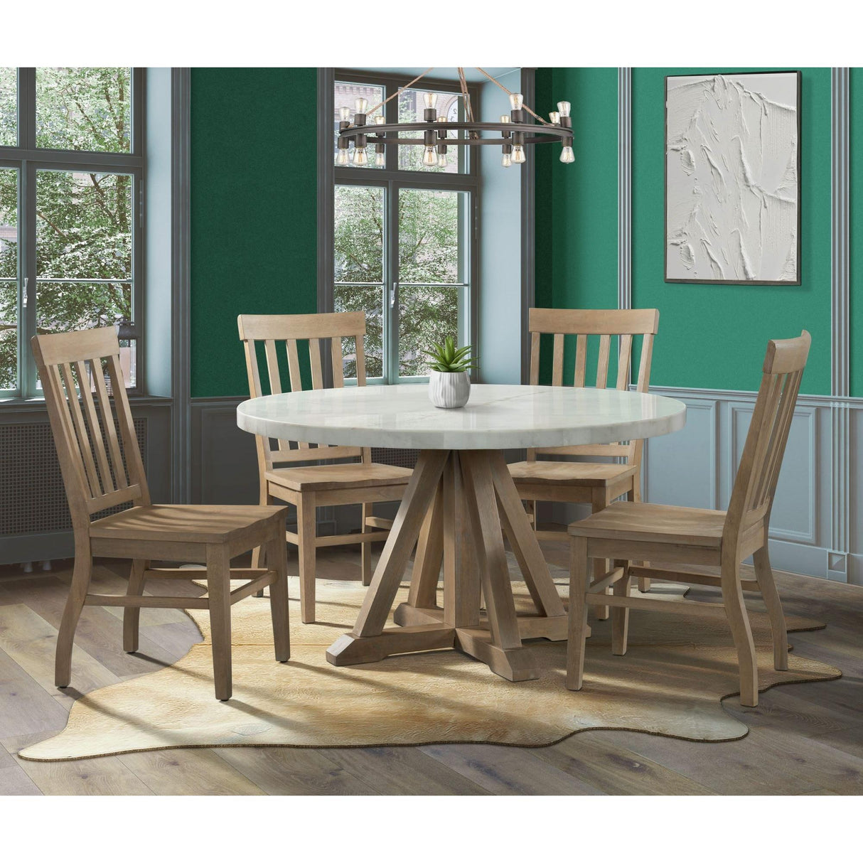 Elements International Lakeview CDLW180RDT Round Dining Table IMAGE 7