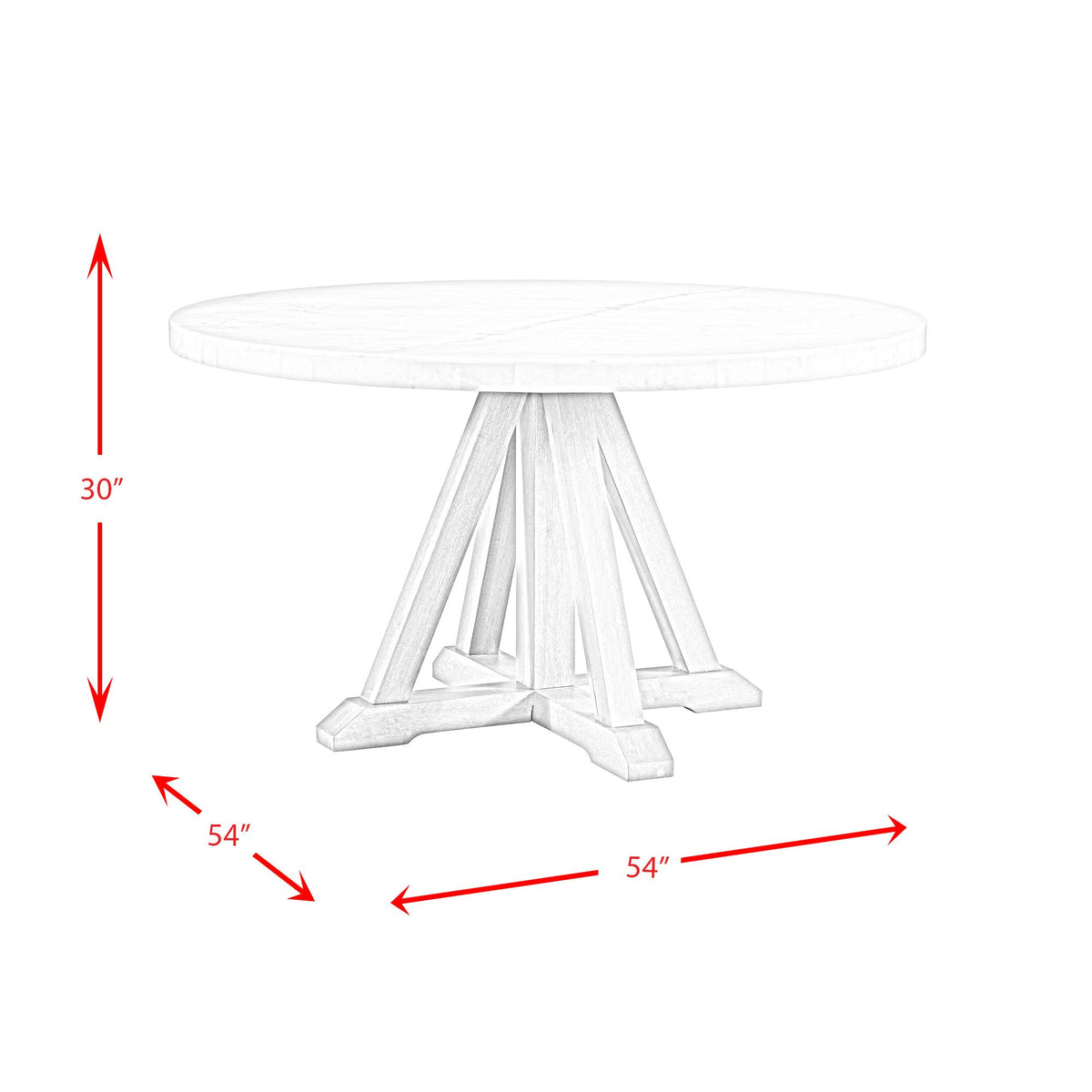 Elements International Lakeview CDLW180RDT Round Dining Table IMAGE 8