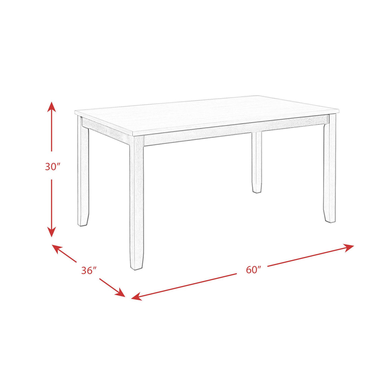 Elements International Martin Brown DMT7006DS 6 pc Dinette IMAGE 13