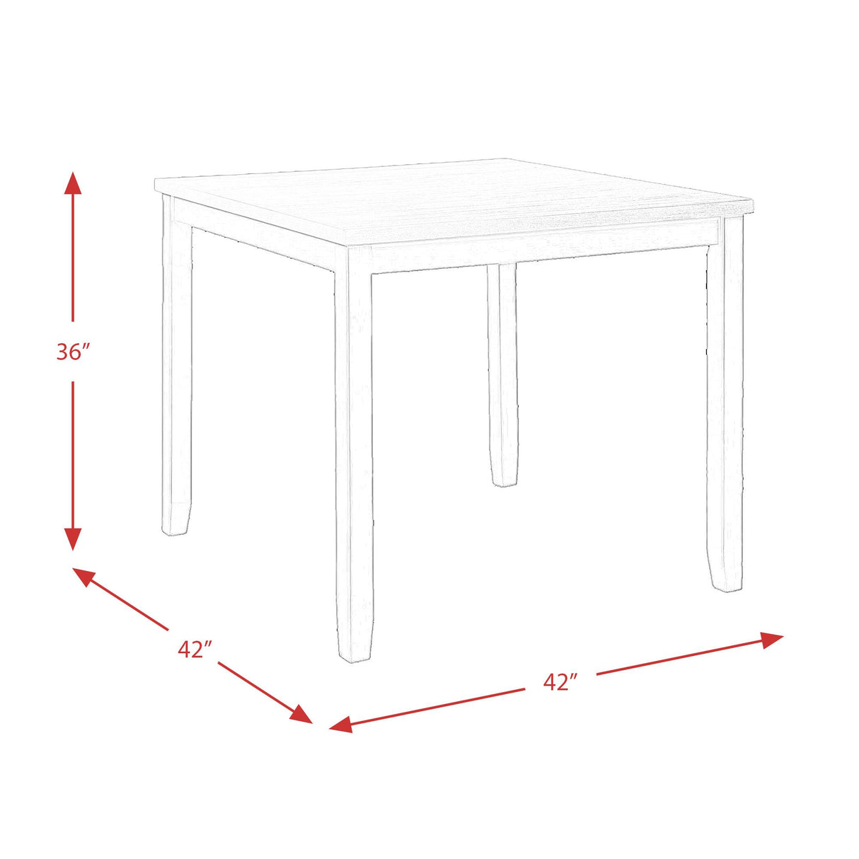 Elements International Martin Gray DMT3005CS 5 pc Counter Height Dinette IMAGE 17