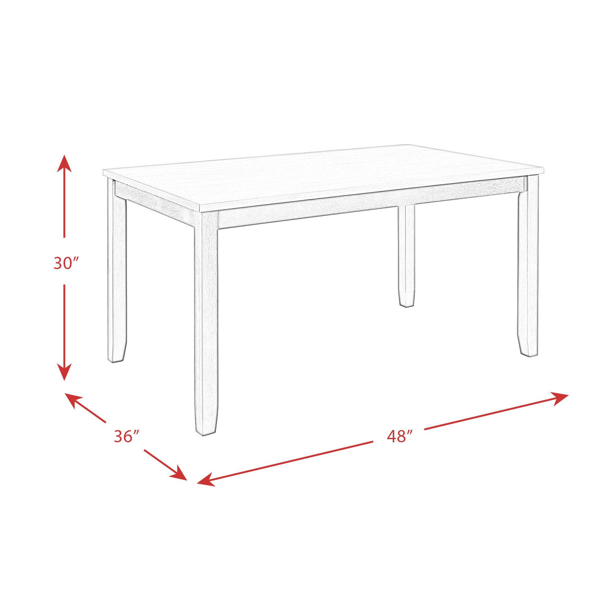 Elements International Martin Gray DMT3005DS 5 pc Dinette IMAGE 19
