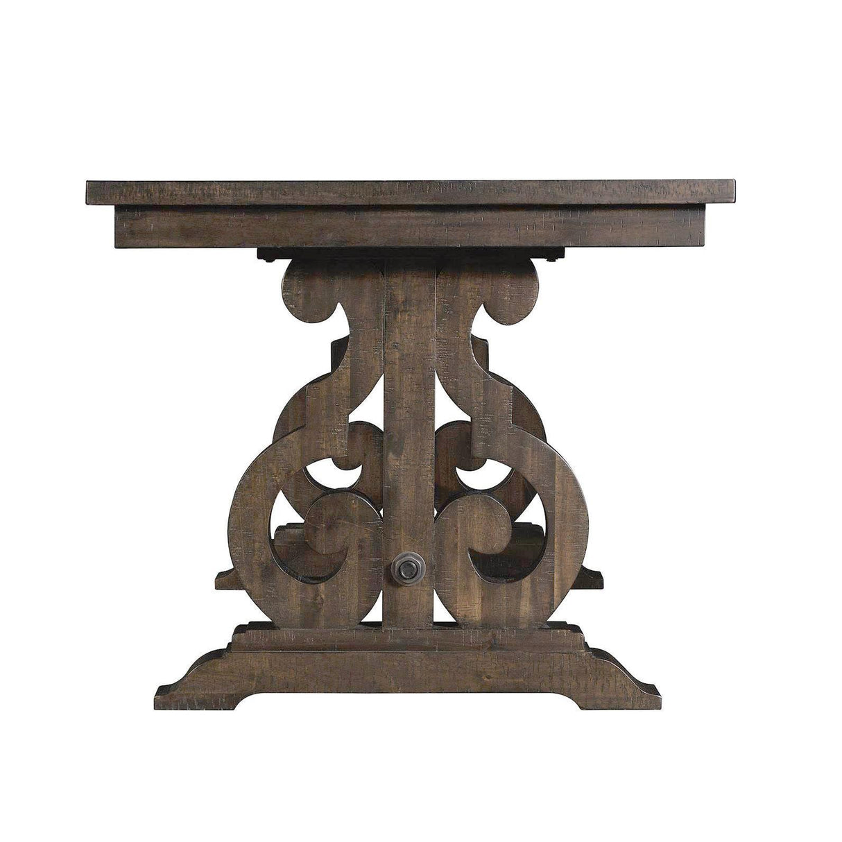 Elements International Stone DST190CDTB Counter Height Dining Table - Smokey Walnut IMAGE 3
