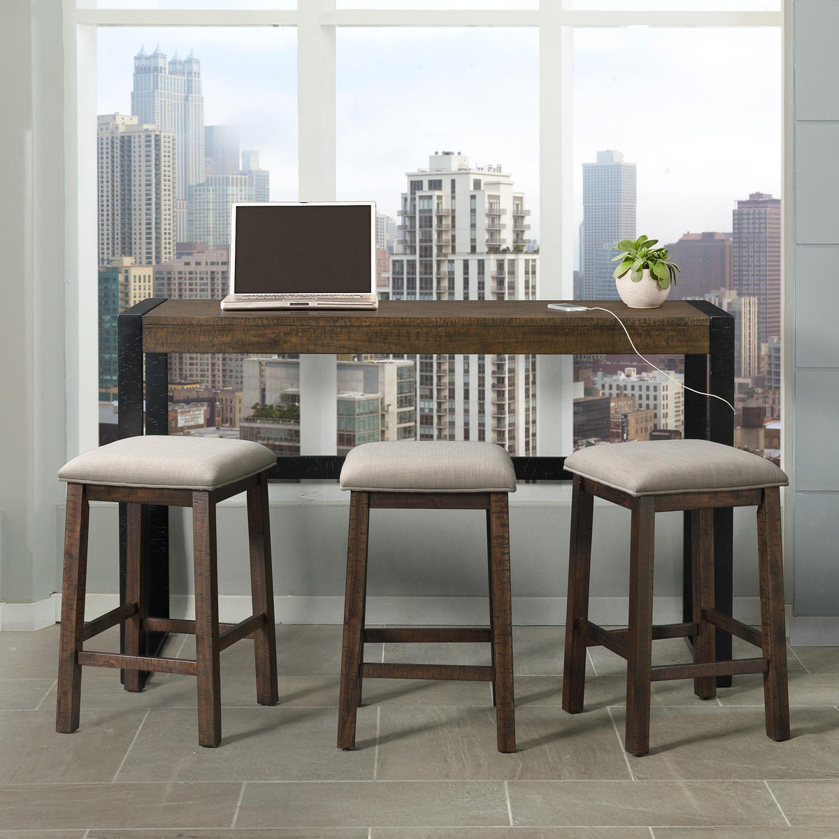 Elements International Caesar TCA100BTSP 4 pc Counter Height Dinette IMAGE 15