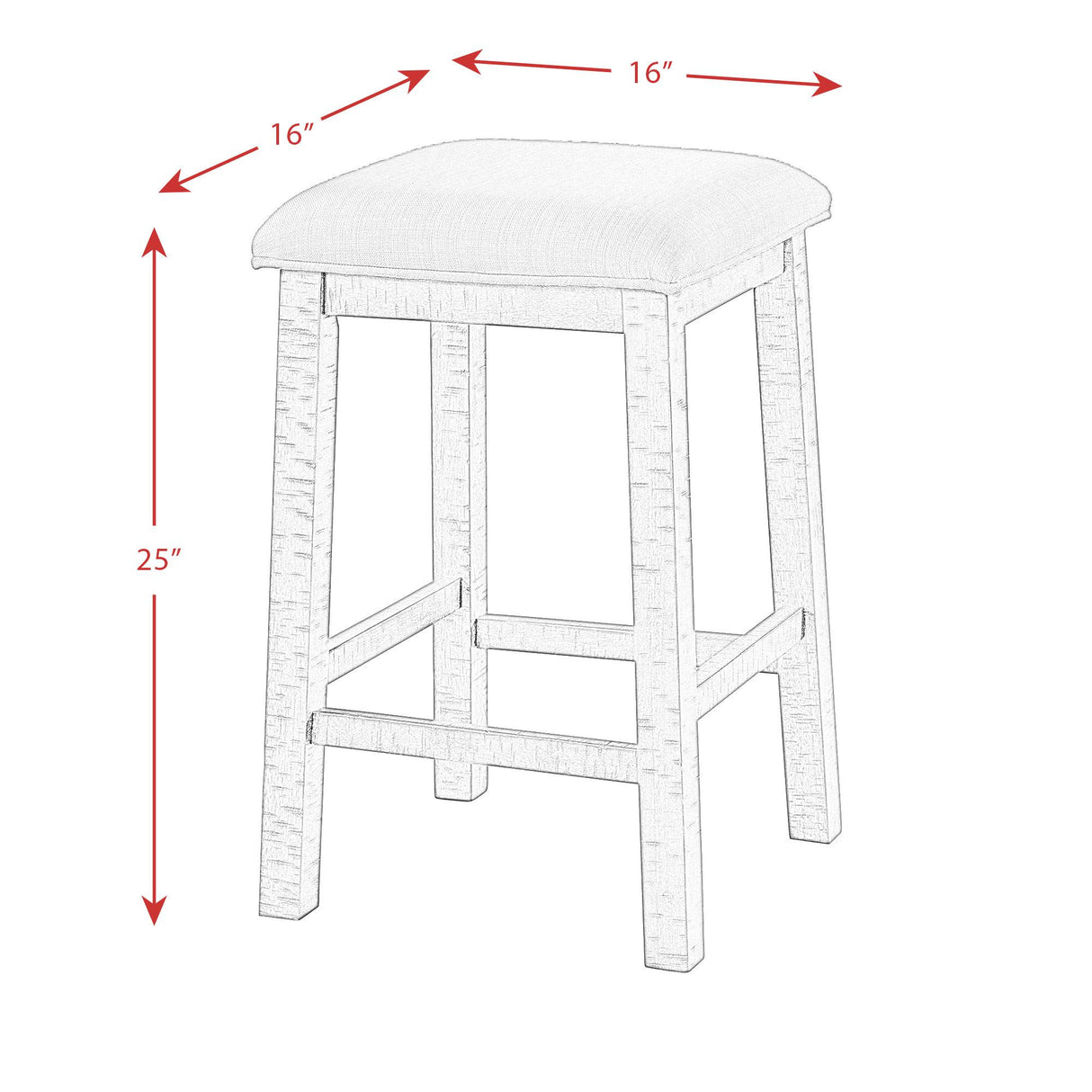 Elements International Caesar TCA100BTSP 4 pc Counter Height Dinette IMAGE 19