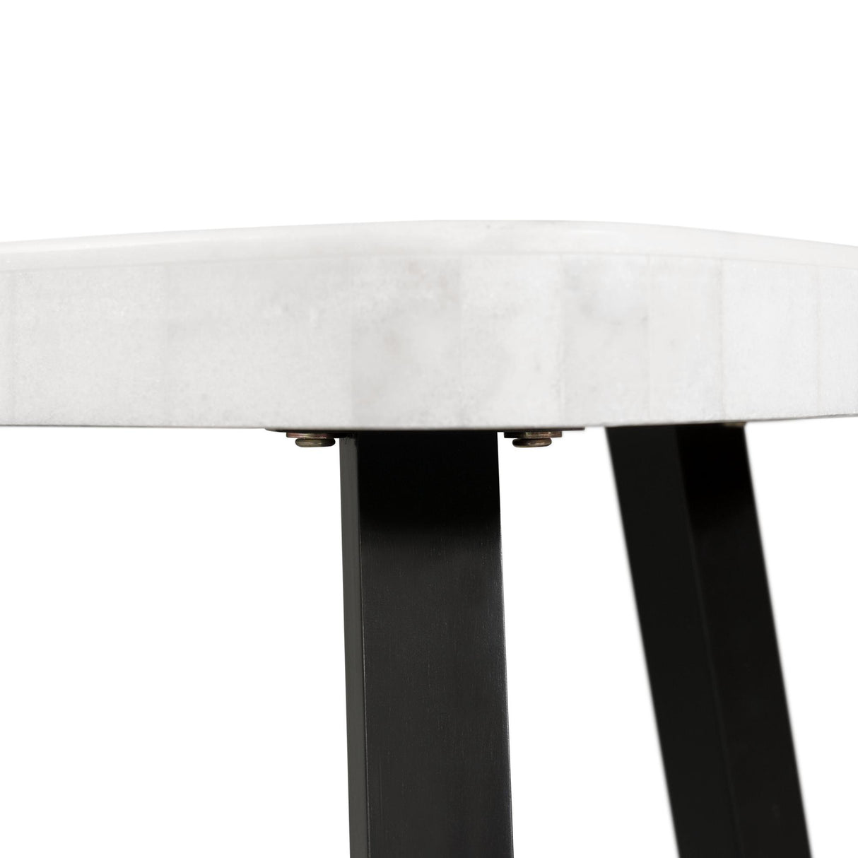 Elements International Trinity CTN100ET White Marble Top End Table IMAGE 5