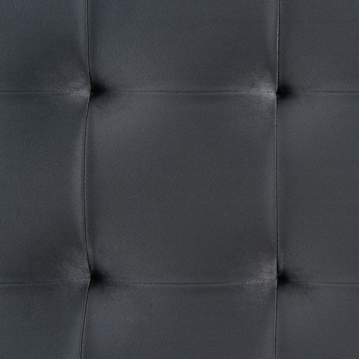Elements International Crosby Tufted Storage Ottoman - Gun Metal IMAGE 12