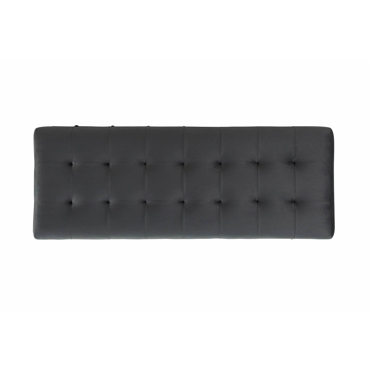 Elements International Crosby Tufted Storage Ottoman - Gun Metal IMAGE 7