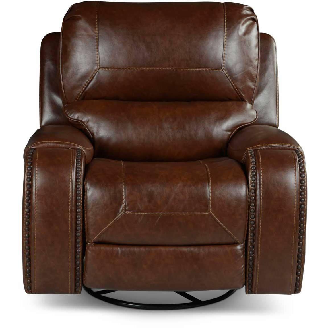 Steve Silver Furniture Keily KE800C Swivel Glider Recliner Chair - Brown IMAGE 2