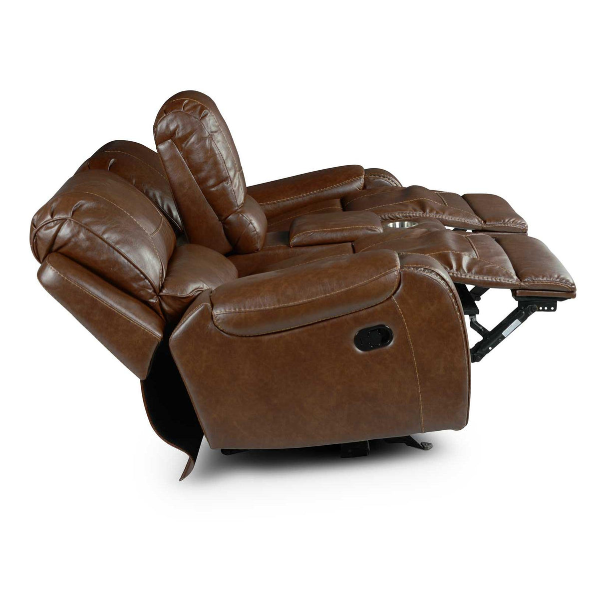 Steve Silver Furniture Keily KE800CL Glider Recliner Loveseat - Brown IMAGE 6