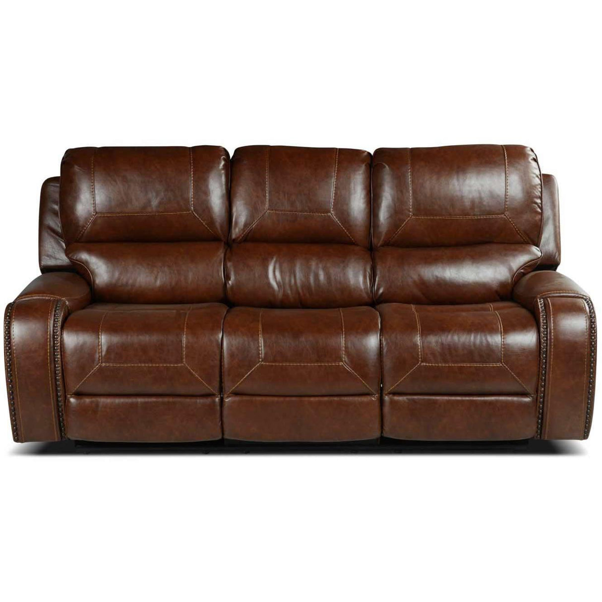 Steve Silver Furniture Keily KE800S Recliner Sofa w/Drop-Down Table - Brown IMAGE 3