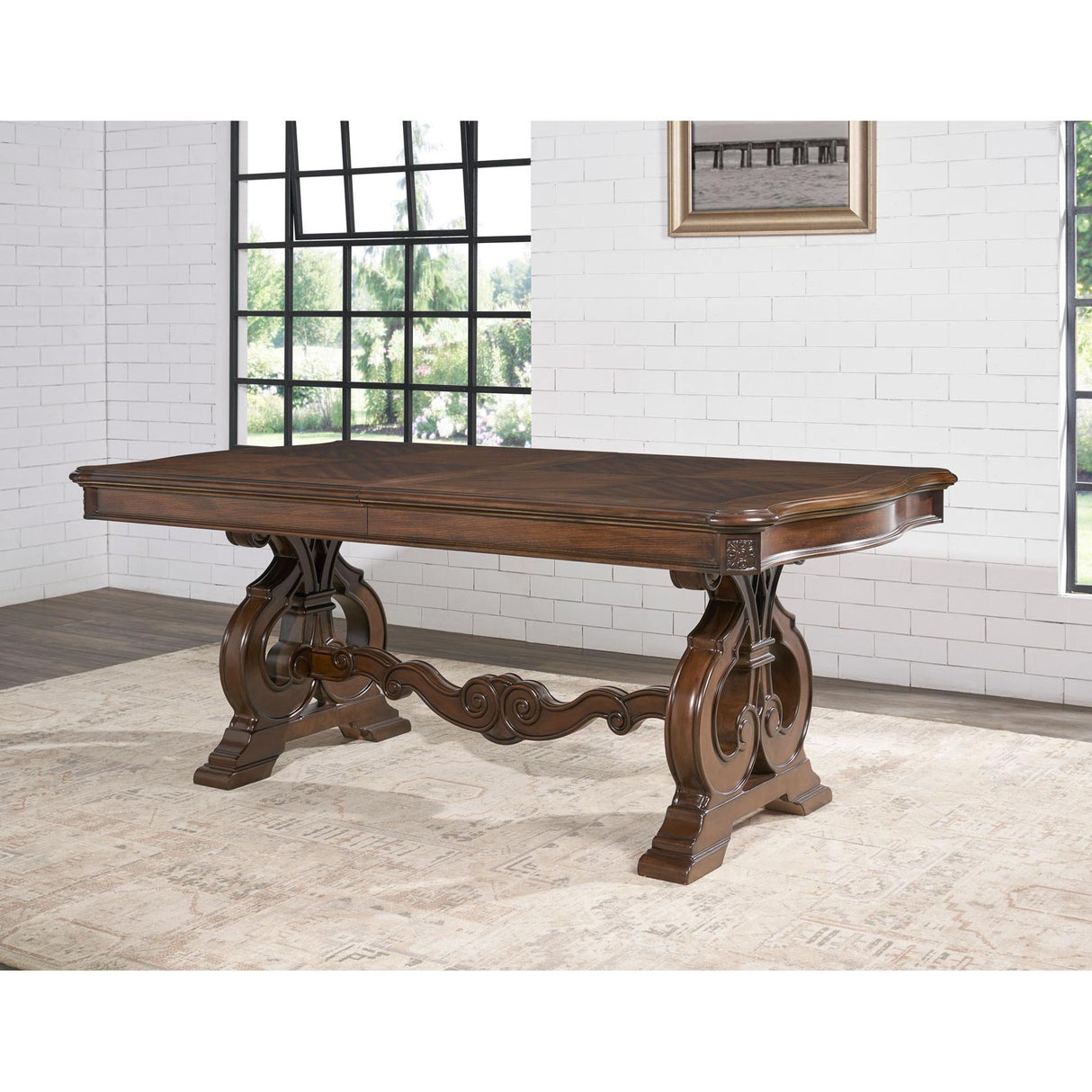 Steve Silver Furniture Royale RY500 Dining Table with 20-inch Leaf IMAGE 5