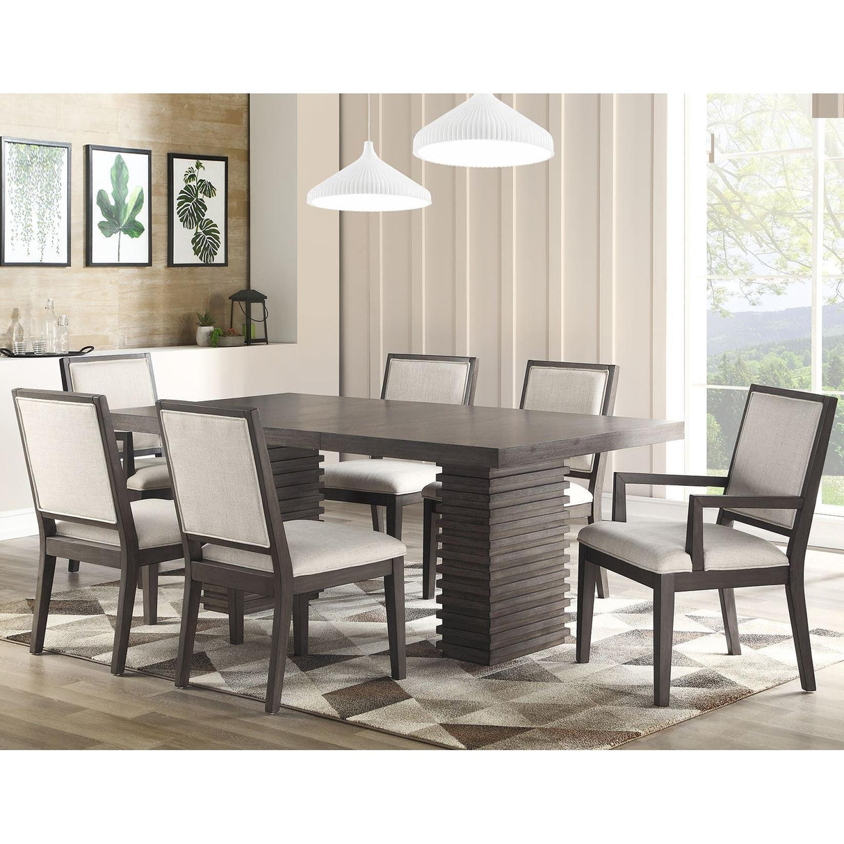 Steve Silver Furniture Mila MI500 Dining Table w/18-inch Leaf IMAGE 3