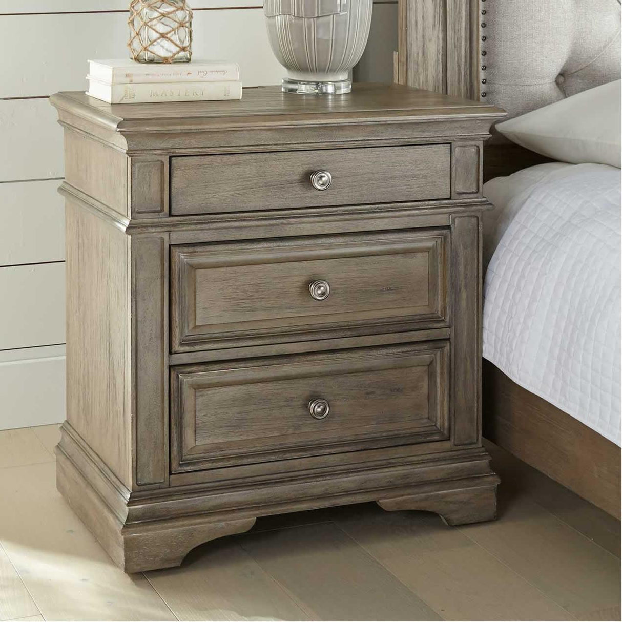 Steve Silver Furniture Highland Park HP900NSD Nightstand -Driftwood IMAGE 1