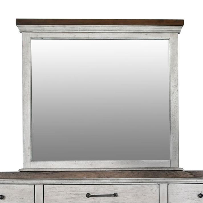 Steve Silver Furniture Bear Creek BC900MR Dresser Mirror - White Smoke IMAGE 1