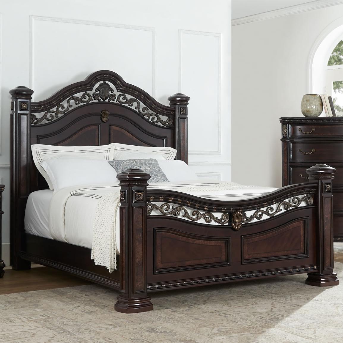 Steve Silver Furniture Monte Carlo RE163SS Queen Poster Bed IMAGE 1
