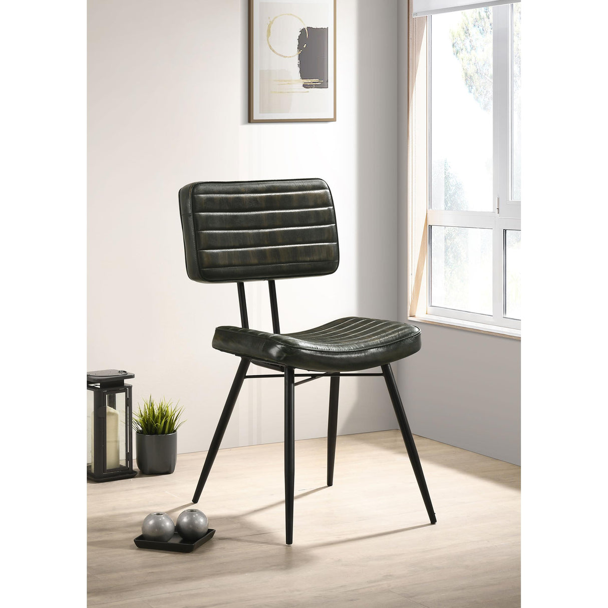 Coaster Furniture Misty 110652 Leather Upholstered Dining Chair - Espresso IMAGE 8