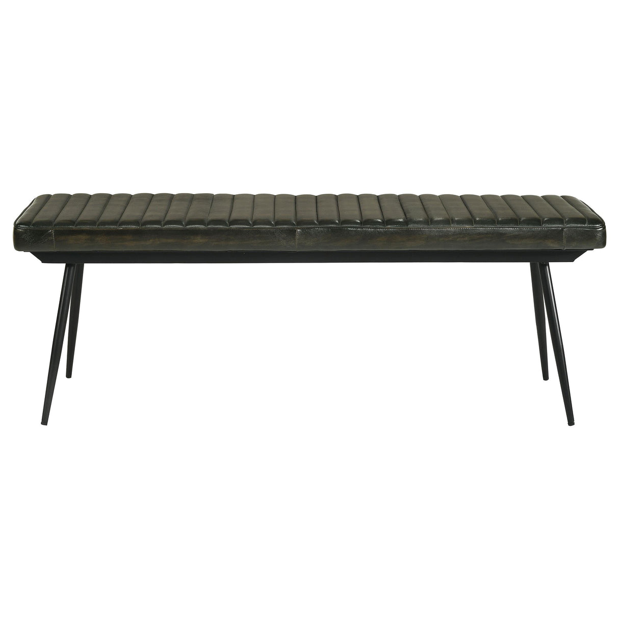 Coaster Furniture Misty 110653 Leather Upholstered Dining Bench - Antique Espresso IMAGE 2
