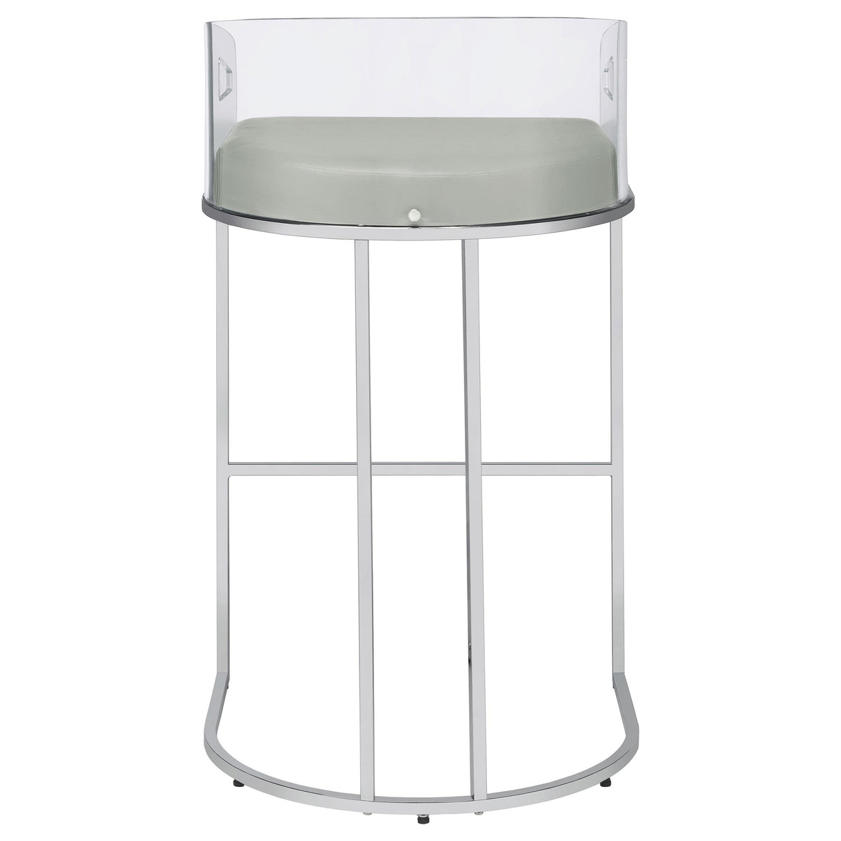 Coaster Furniture Thermosolis 183406 Clear Acrylic Bar Chair - Chrome IMAGE 6