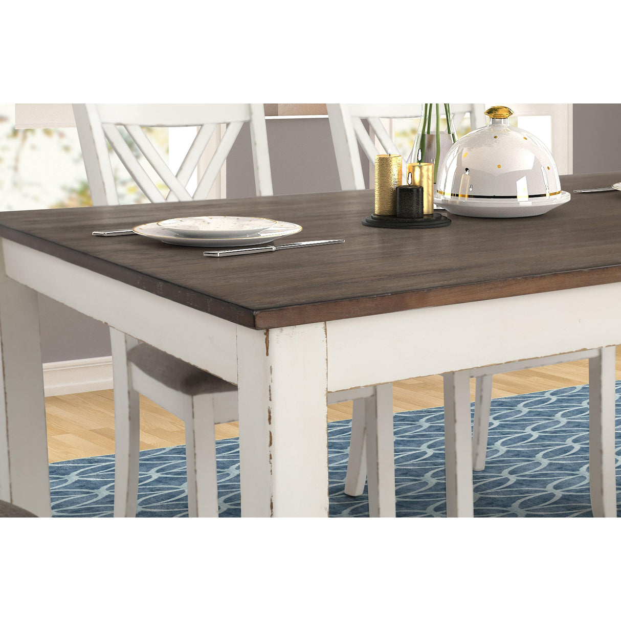 Coaster Furniture Fortress 190721 7-piece Rectangular Dining Set - Vintage Vanilla IMAGE 9