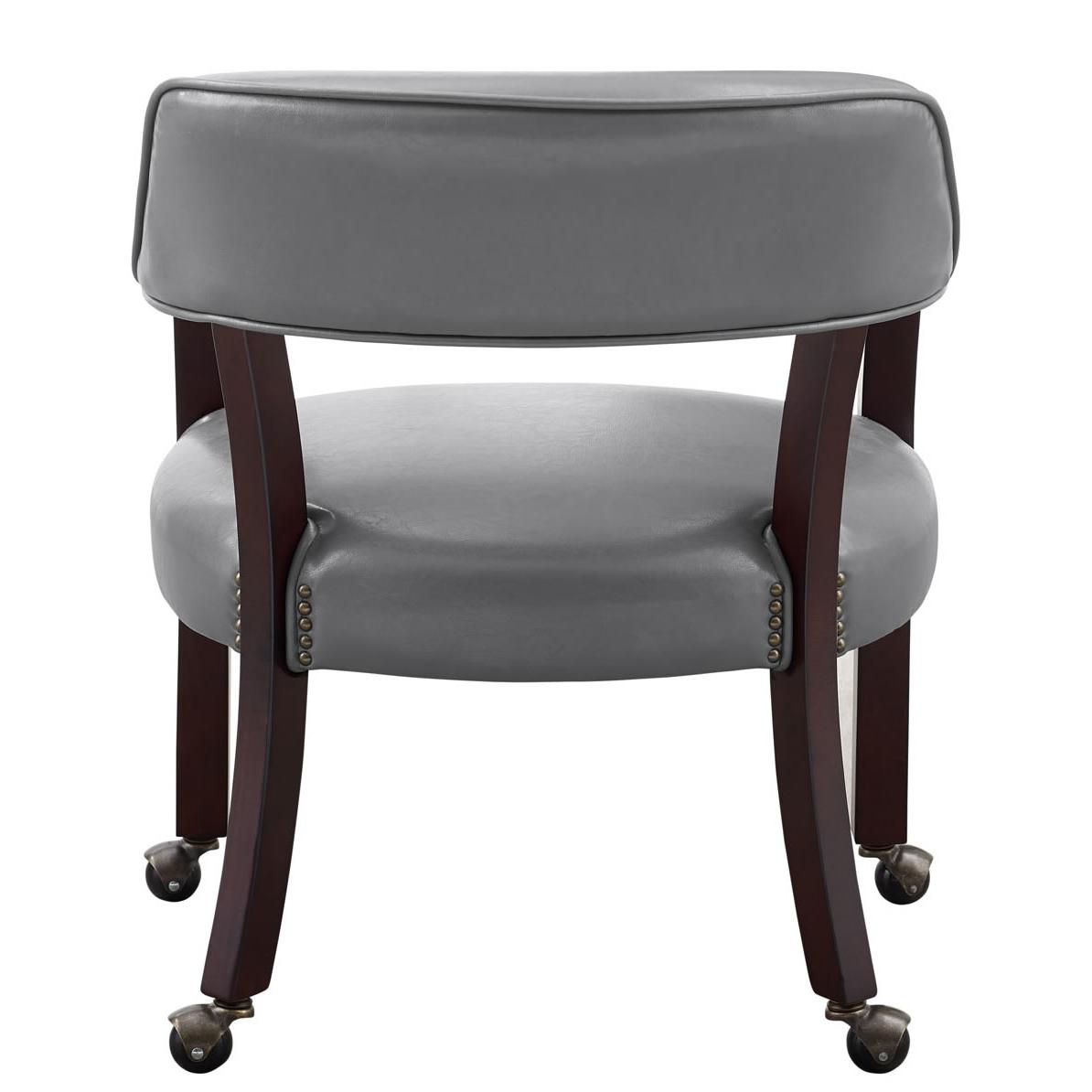 Steve Silver Furniture Tournament TU500AG Arm Chair w/Casters - Gray IMAGE 4