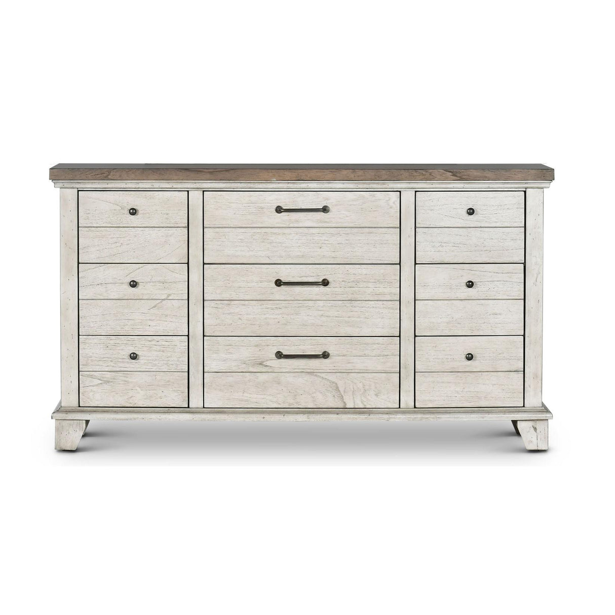 Steve Silver Furniture Bear Creek BC900DRMR Dresser and Mirror - White Smoke IMAGE 3