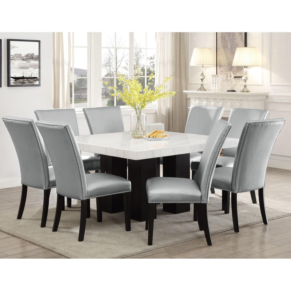 Steve Silver Furniture Camila CM540PT420WB Square Dining Table IMAGE 4