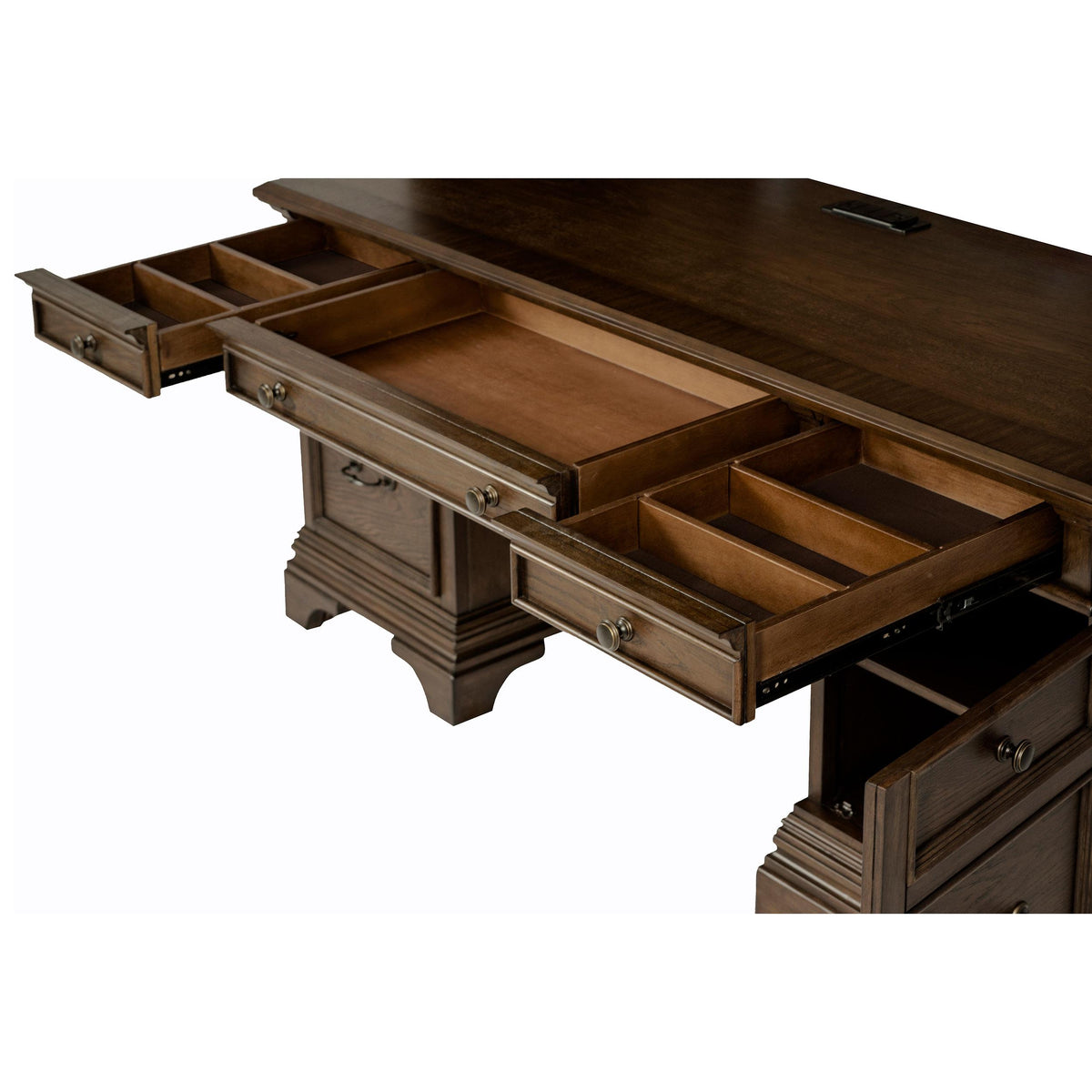 Coaster Furniture Hartshill 881282 66-inch 5-Drawer Credenza Office Desk - Burnish Oak IMAGE 12