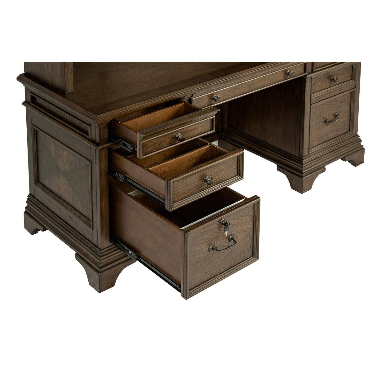 Coaster Furniture Hartshill 881282 66-inch 5-Drawer Credenza Office Desk - Burnish Oak IMAGE 13