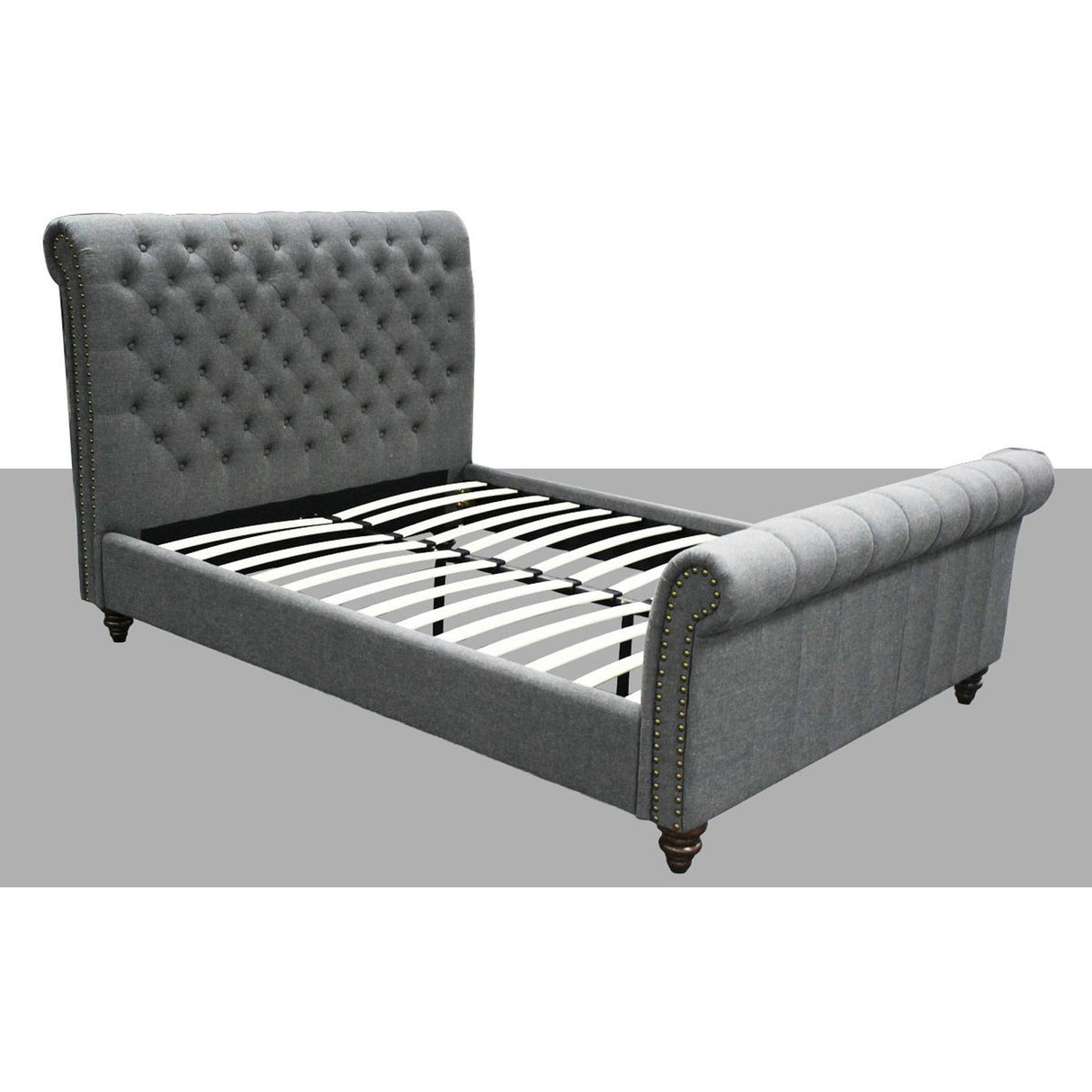 Steve Silver Furniture Swanson SS100QBEDG Queen Platform Bed - Gray IMAGE 5