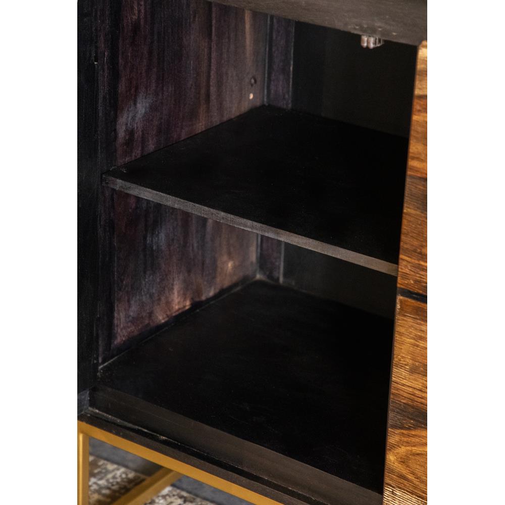 Coaster Furniture Zara 953466 2-door 57" Wood Accent Storage Cabinet - Black Walnut IMAGE 11