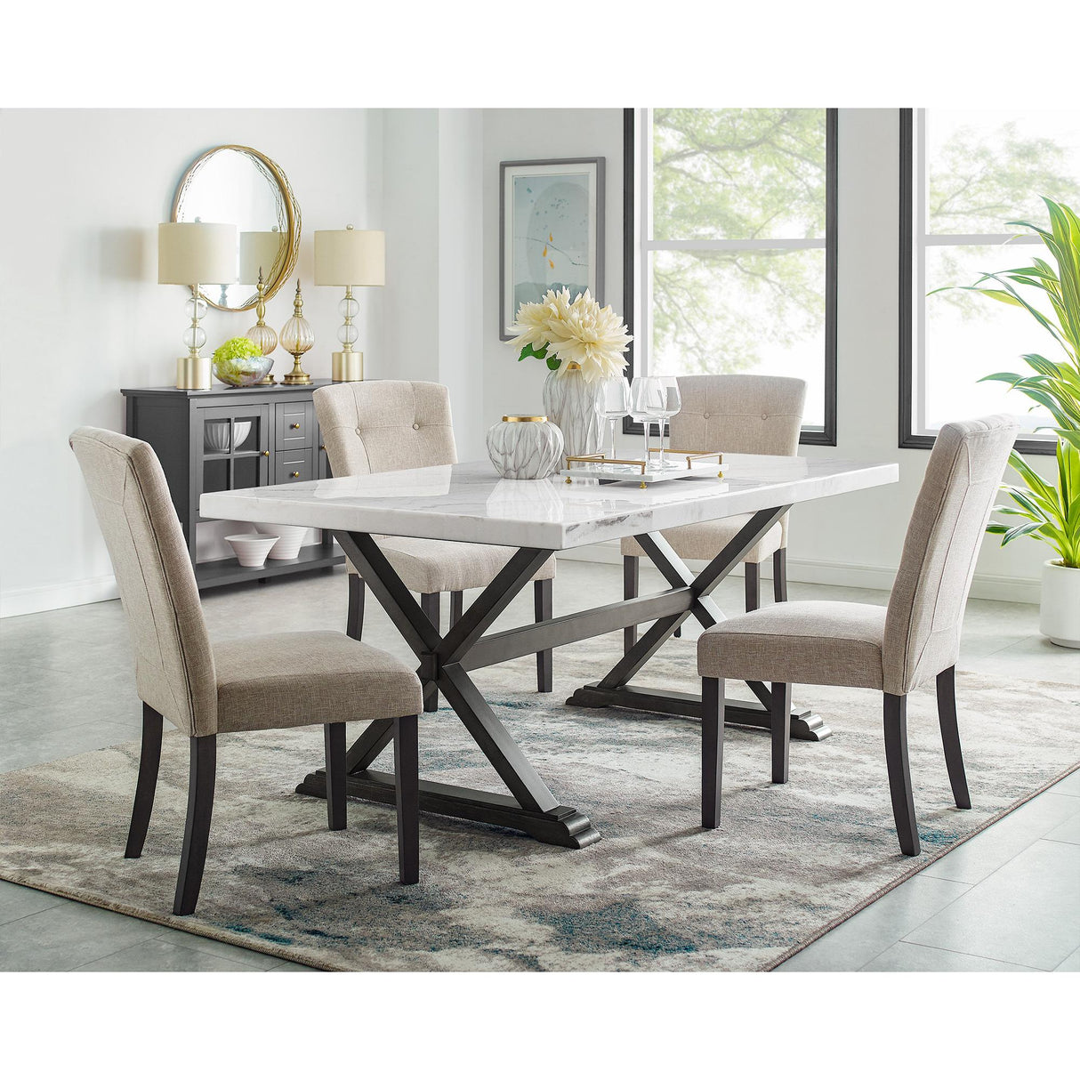 Elements International Lexi CLX100DT Dining Table IMAGE 4