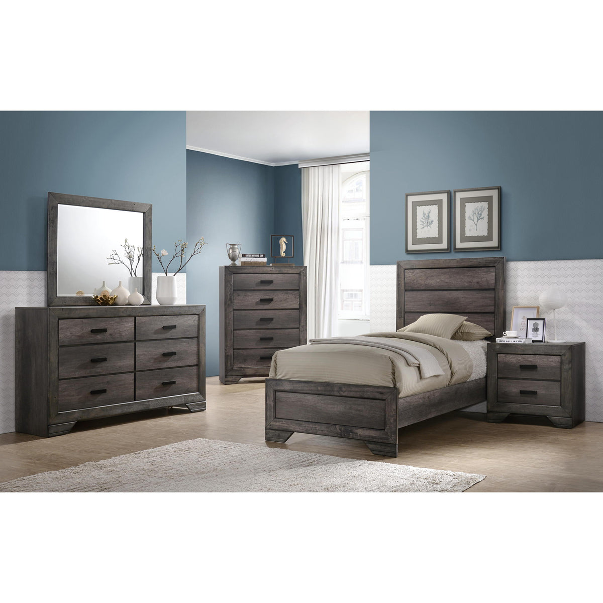 Elements International Nathan NH100FB Youth Full Panel Bed IMAGE 3