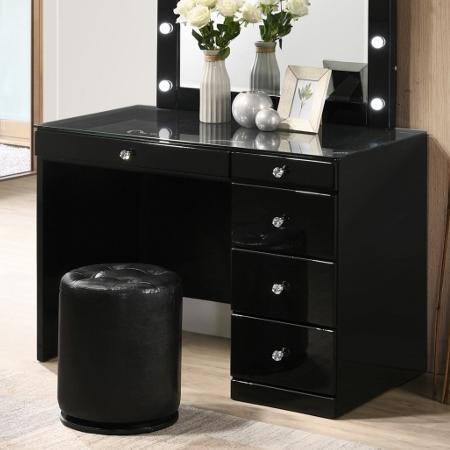 Crown Mark Morgan B4851BK Vanity Table - Black IMAGE 1
