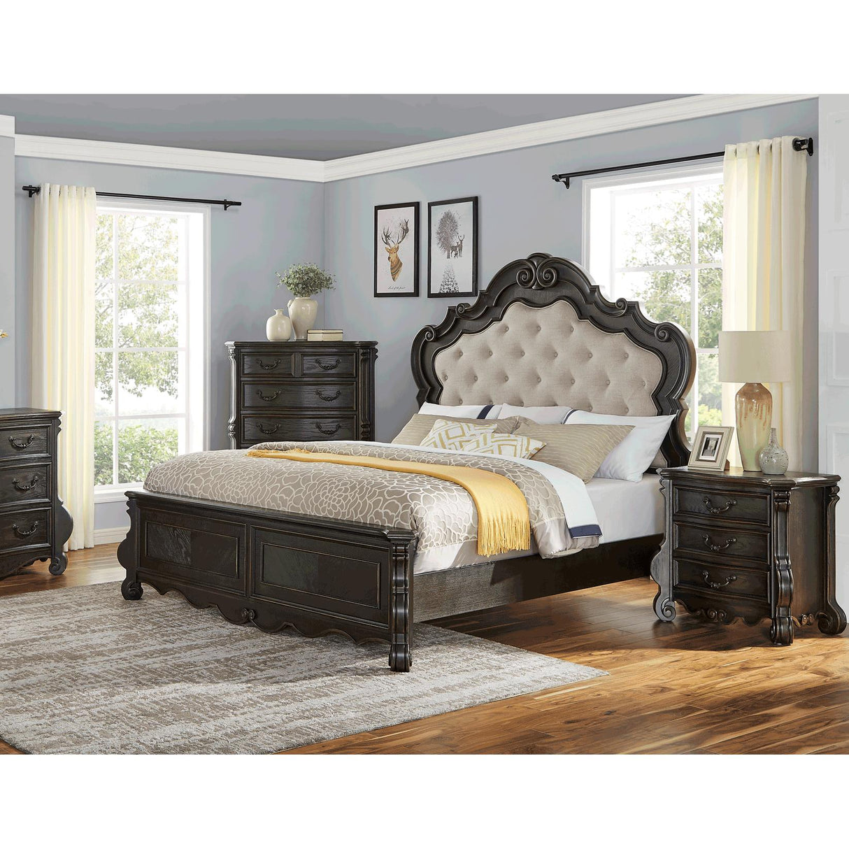 Steve Silver Furniture Rhapsody RH900 Queen Panel Bed - Molasses IMAGE 5