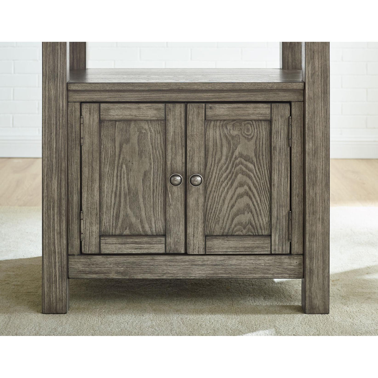 Steve Silver Furniture Grayson GS640 60-inch White Marble Counter Storage Table IMAGE 4