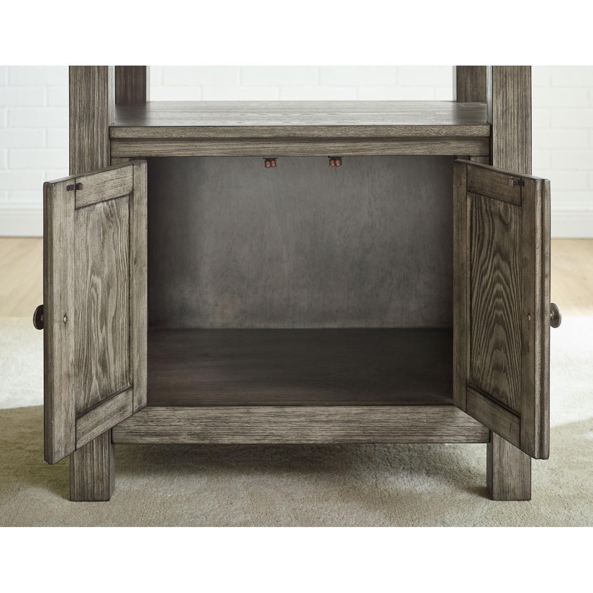 Steve Silver Furniture Grayson GS640 60-inch White Marble Counter Storage Table IMAGE 6
