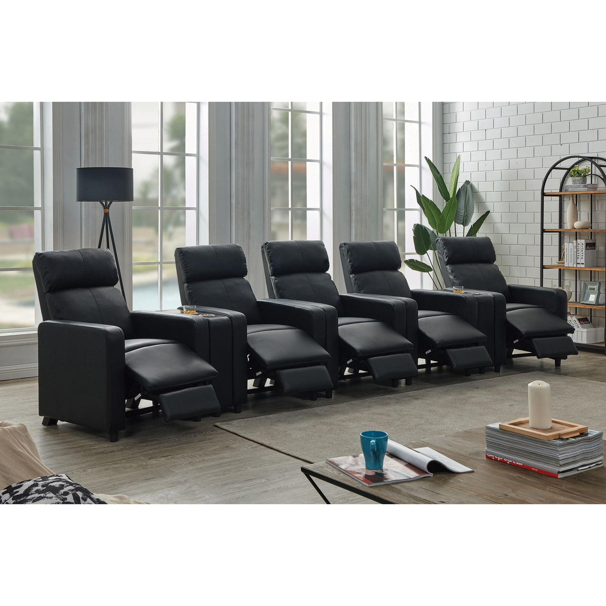 Coaster Furniture Toohey 600181-S5B 7 pc Home Theater Seating IMAGE 2