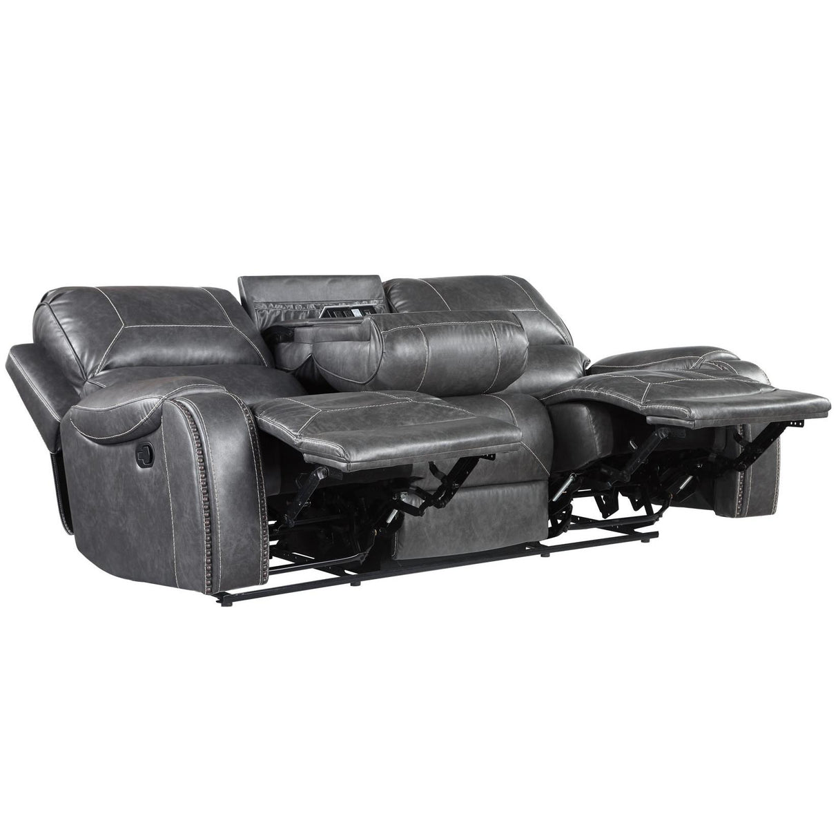 Steve Silver Furniture Keily KE800SG Reclining Sofa w/Drop-Down Table - Dove Grey IMAGE 2
