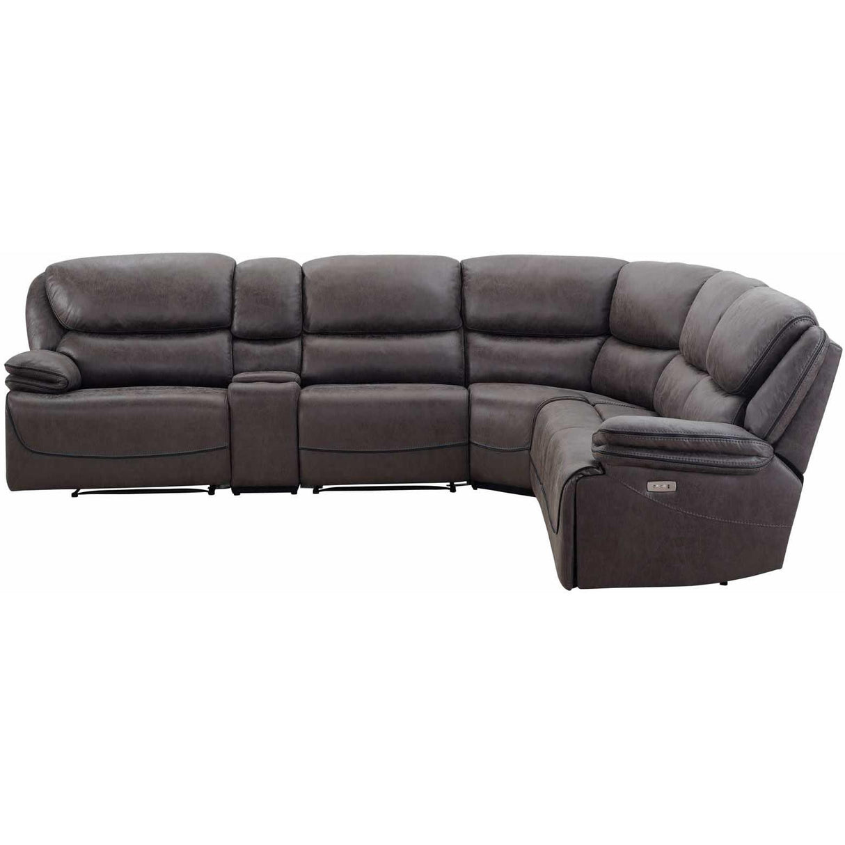 Steve Silver Furniture Plaza LZ950 6 pc Power Reclining Sectional-Smoked Grey IMAGE 5