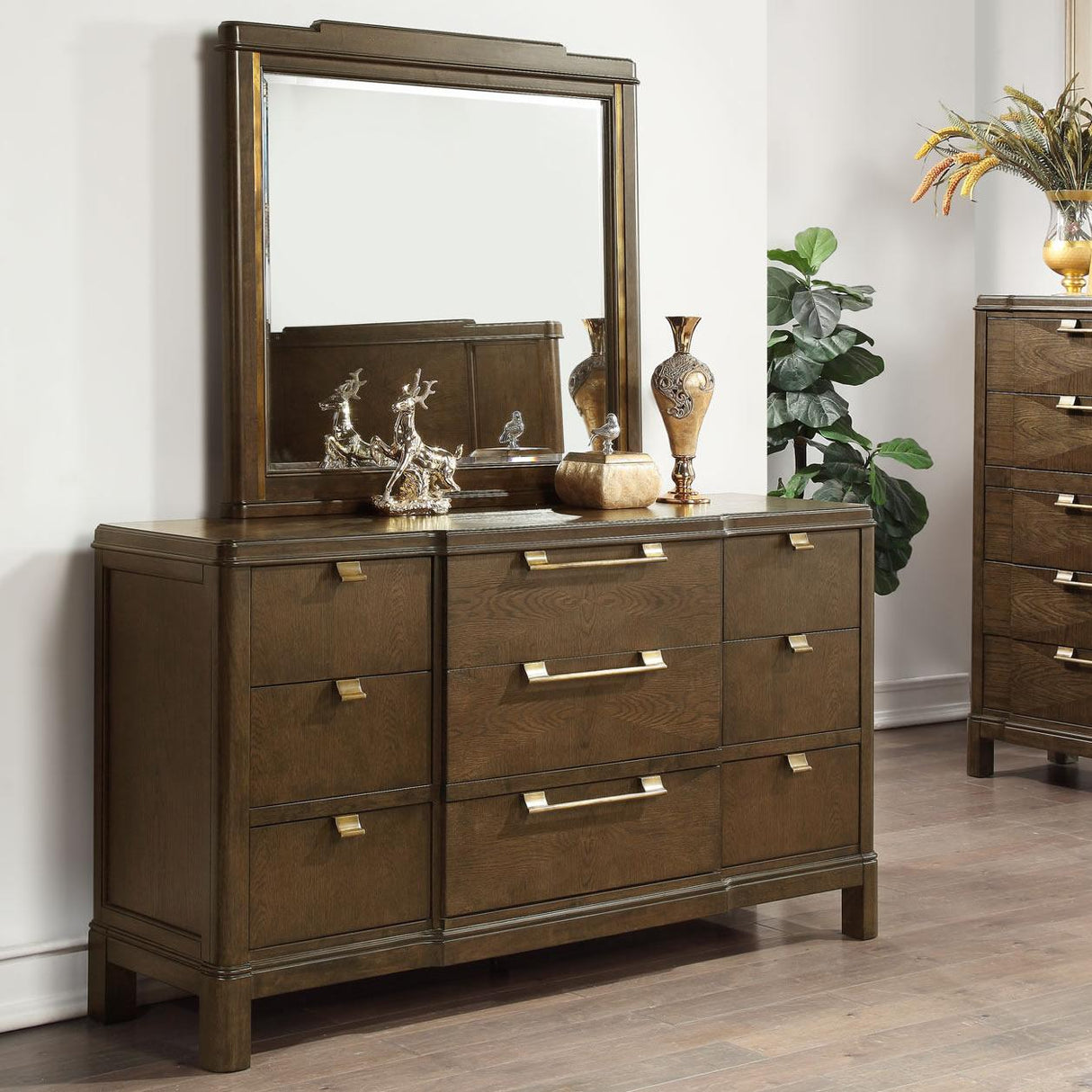 Steve Silver Furniture Milan MN900 Dresser and Mirror IMAGE 1