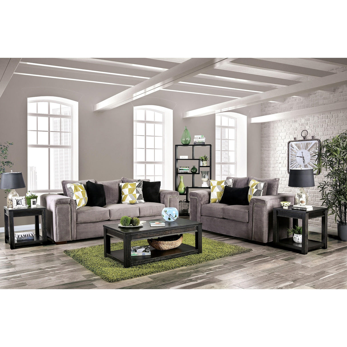 Furniture of America Bradford Stationary Fabric Loveseat SM6154-LV IMAGE 2