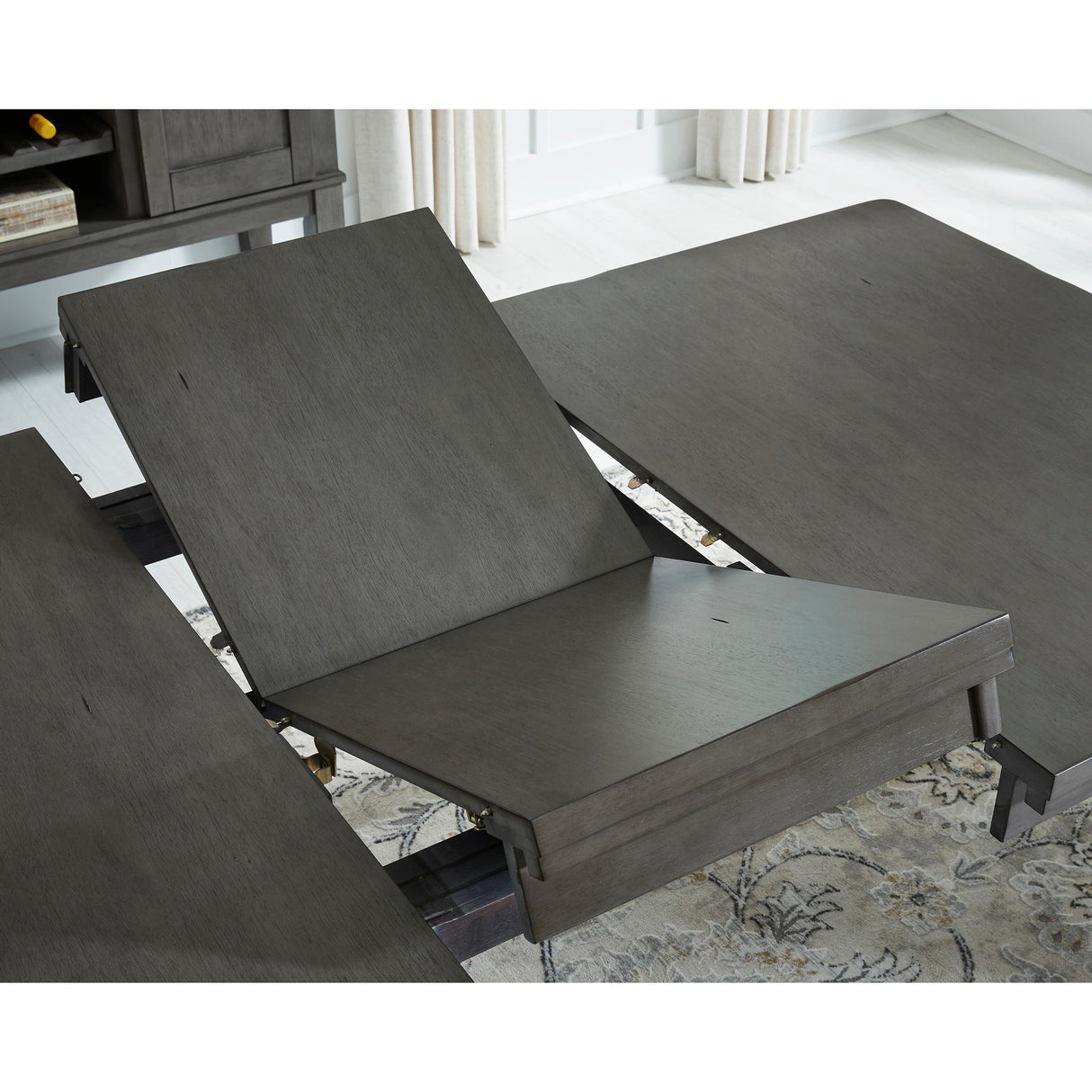 Signature Design by Ashley Hallanden D589-35 Rectangular Dining Room Butterfly Extension Table IMAGE 6