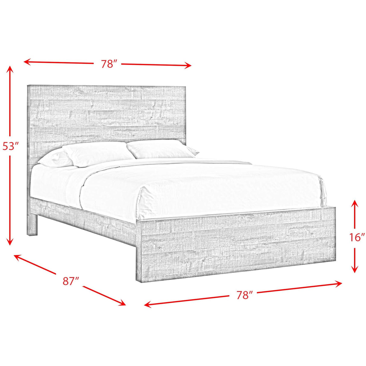 Elements International Bailey BY500KB King Panel Bed IMAGE 5