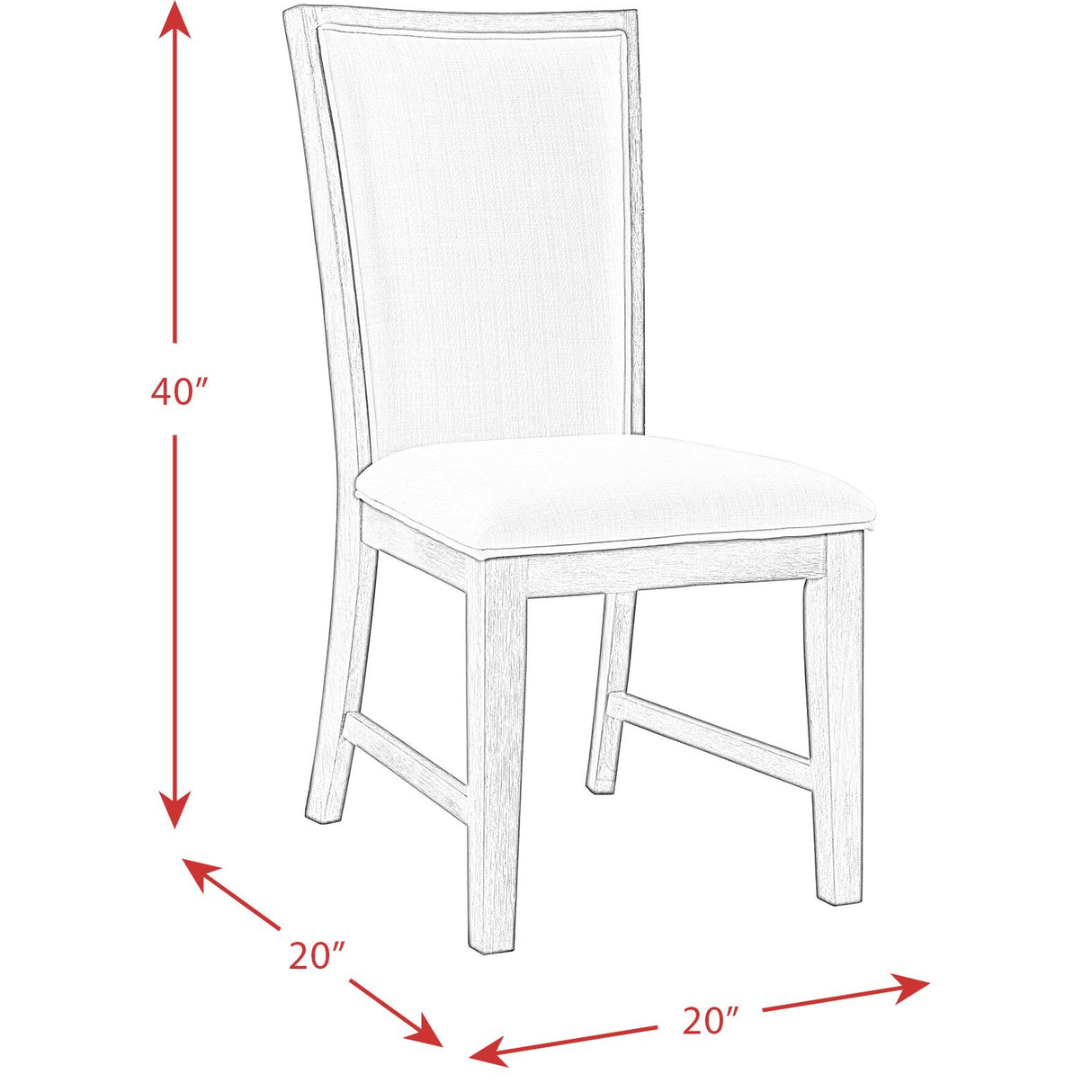 Elements International Grady DGD850SBC Slat Back Side Chair - Black IMAGE 5