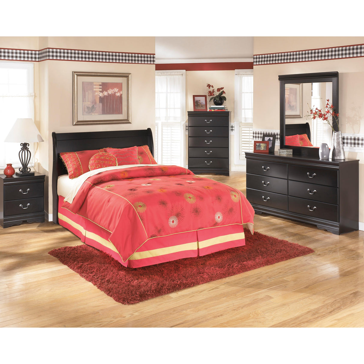 Signature Design by Ashley Huey Vineyard B128B1 Dresser and Mirror IMAGE 3