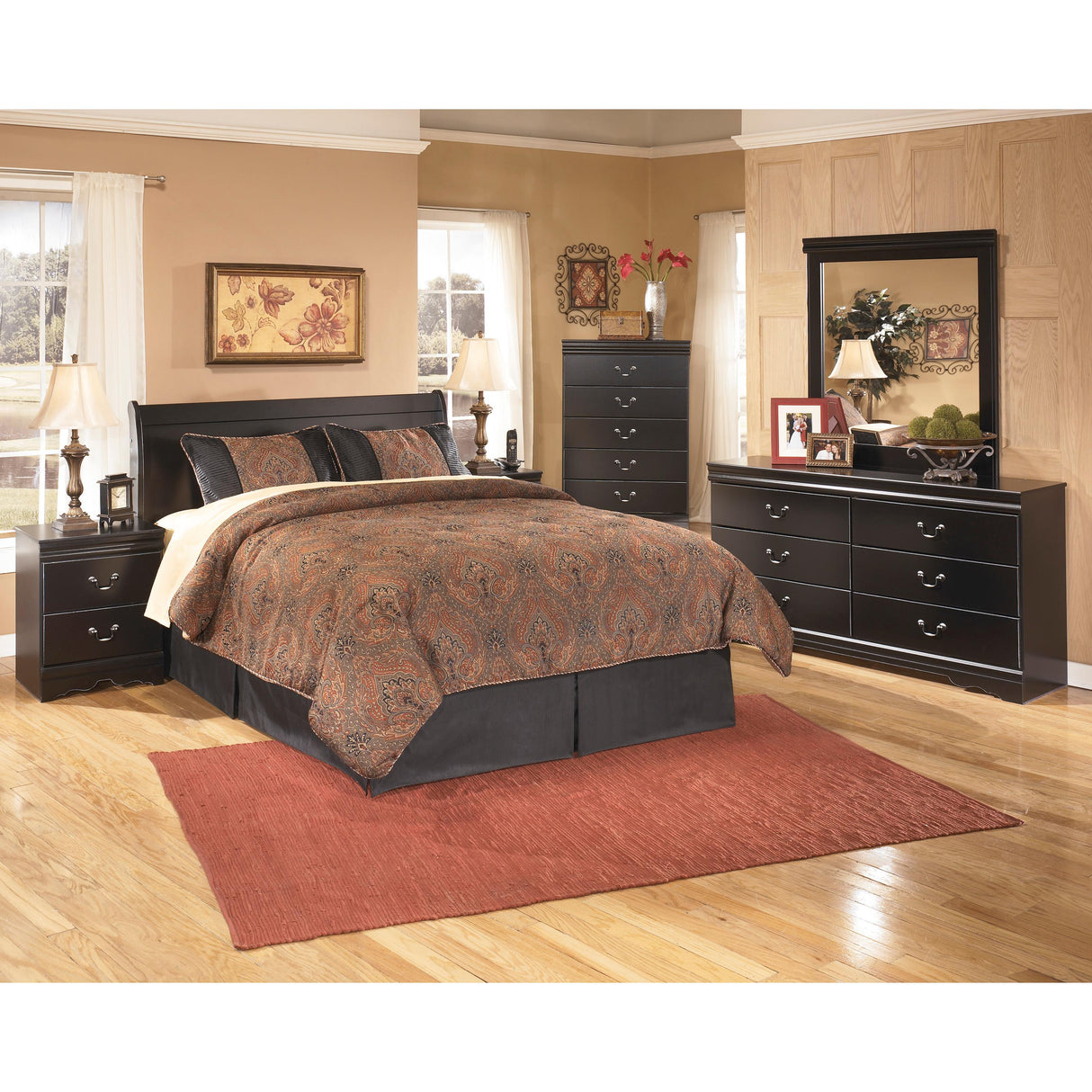 Signature Design by Ashley Huey Vineyard B128B1 Dresser and Mirror IMAGE 5
