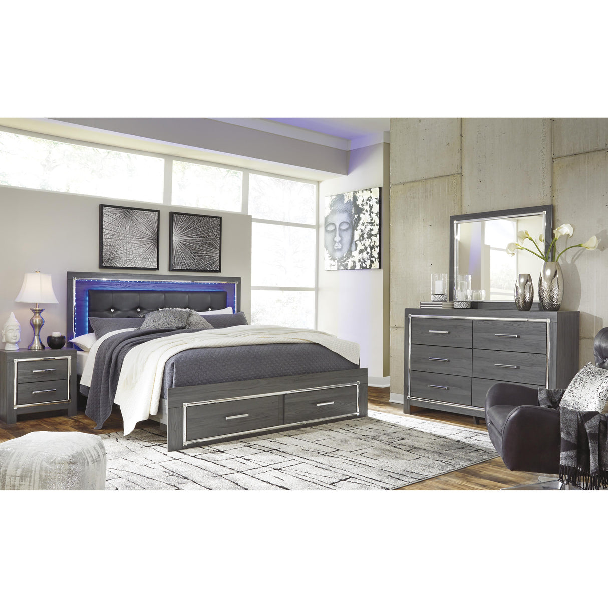 Signature Design by Ashley Lodanna B214B1 Dresser and Mirror IMAGE 3