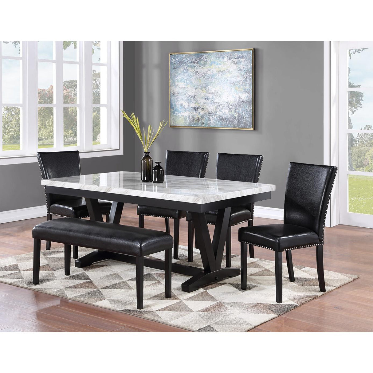 Crown Mark Tanner 2222T-4272-WH Dining Table IMAGE 2
