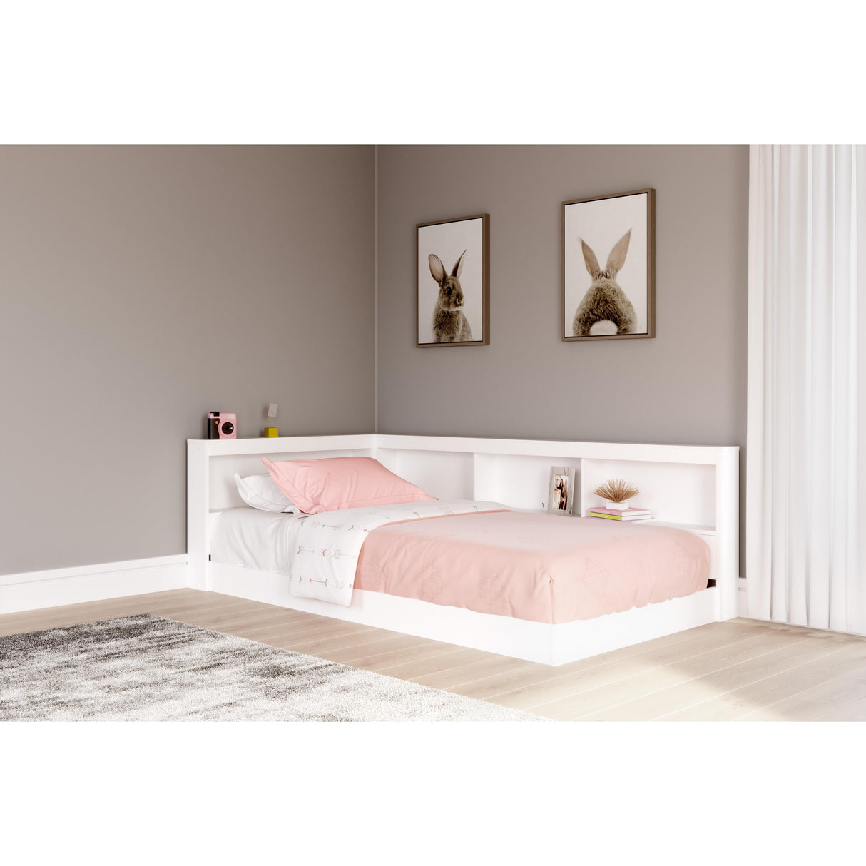 Signature Design by Ashley Piperton EB1221B1 Twin Bookcase Storage Bed IMAGE 8